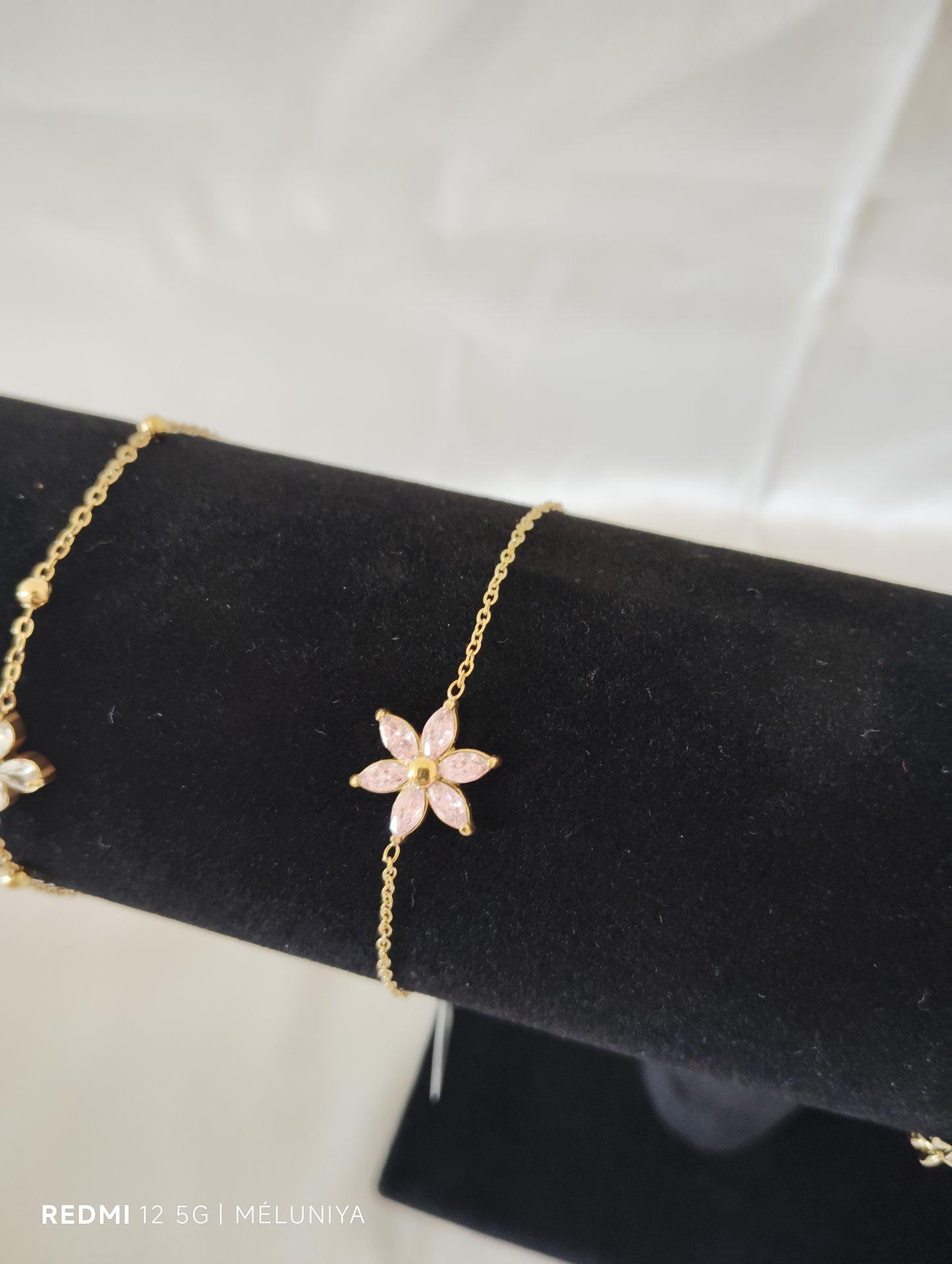 Bracelet Fleur rose